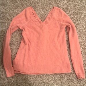 Calypso St. Barth Coral V-Neck cashmere Sweater